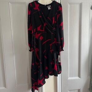 DKNY Asymmetrical Wrap Dress